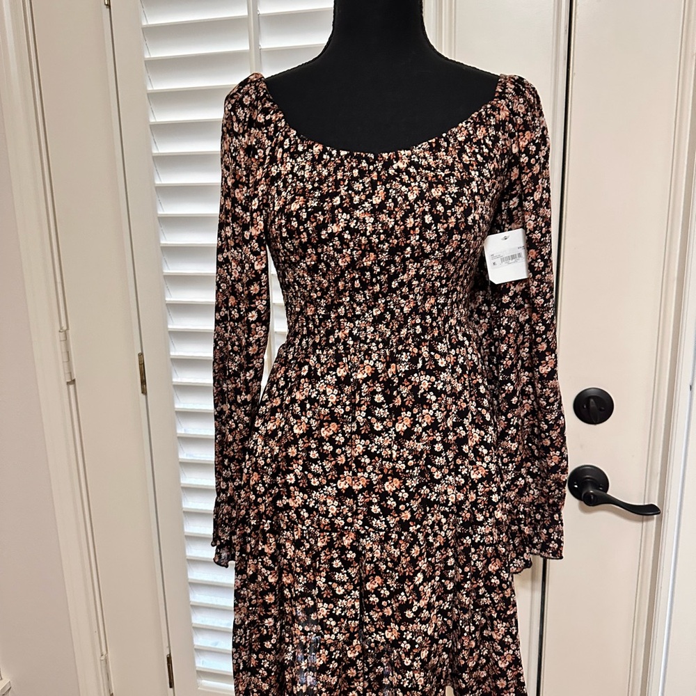 Floral Black Dress - Picture 1 of 3
